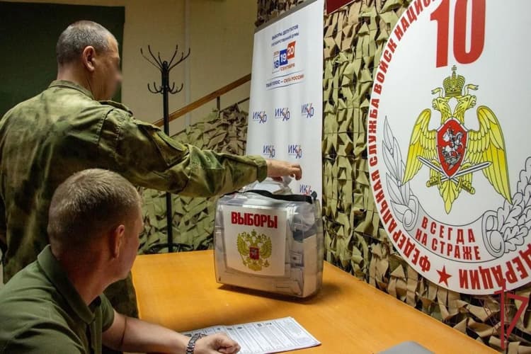 В подразделениях Росгвардии на южном направлении завершилось досрочное голосование на выборах депутатов Государственной думы Российской Федерации (видео)